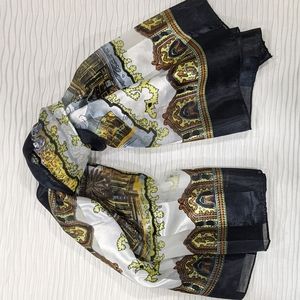 Square Polyester Scarf with Italy Landmarks